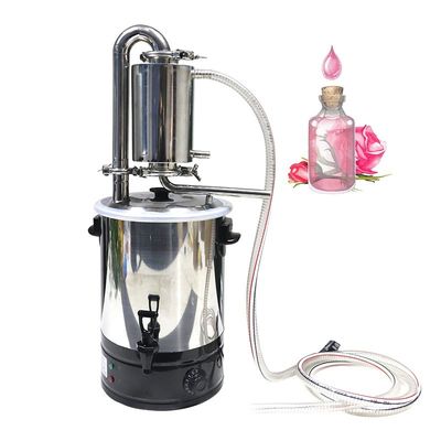 Steam Vacuum Distillation Kit for Essential Oil Extraction 13 KG Capacity Gray Stainless Steel Color
