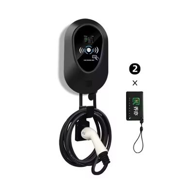 16A Single Phase Wallbox Homeuse Type2 EV Charger Station 22kW 11kW 7kW with Bluetooth Card Swiping App Control