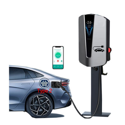 AC OCPP Electric Car Charger Station with Type 2/Type 1/GBT Cable Connector 7KW/11KW/22KW