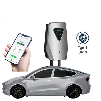11KW 48A Output Power Electric Car Level2 EV Charging Station with APP Function and 240V Waterproof Energy Charging Pile