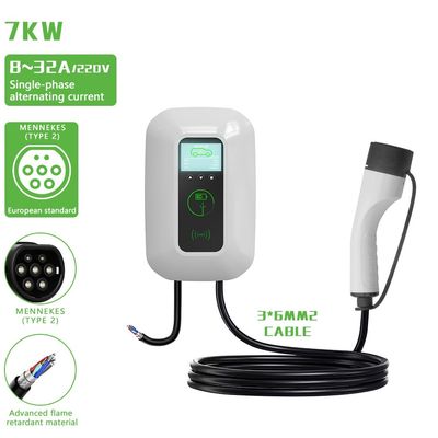 Ev Wall Charger Station 32a Wall Mount Ev Charger Station 7kw Home Charging Pile Wallbox