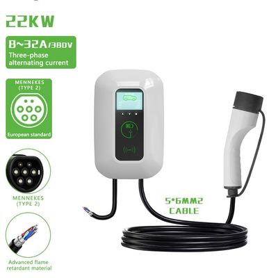 E-Mingze Ev Charger 22kw Charging Pile Electric Vehicle Safety 22kw 32A Wallbox