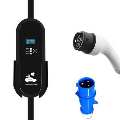 Condition Interface Charging Power Stations Portable 7KW Type 2 Electric Car Fast Charger with Adjustable 32A Max Current