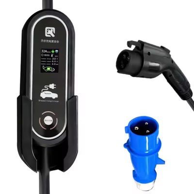 7kw 32A EV Portable Charger Type1 with Shucko Plug CE Certification 220V and 10M Cable Length LP55 Protection Level