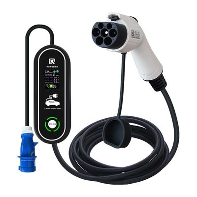 GBT 7KW Home EV Charger with 32A Plug and 5M Charging Cable Chinese Portable AC EV Station Certificate CE Protection Level lp55