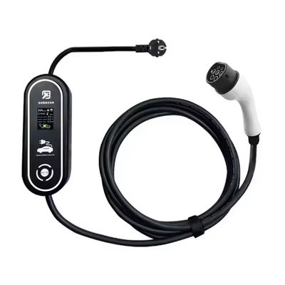 16A Output Current Type 2 EV Charger with LED Display for 3.5kW Electric Vehicle Level 2 Charging at 220V Input Voltage
