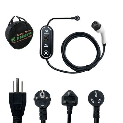 Output Voltage AC 220V-240V 3.5kw Electric Vehicle Charger Level 2 16A with Type 2 Plug and LED Screen