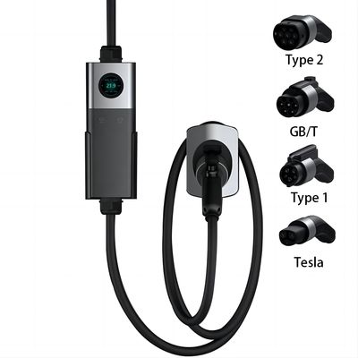 Portable IP 66 8A 10A 16A 32A 40A EV Charger with Adjustable Design and Free Installation