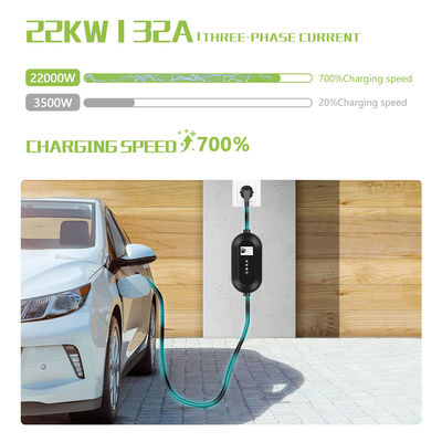GBT 22KW 3 phase EV charging car mounted electric vehicle portable charging stationac ev charger with 32A output current