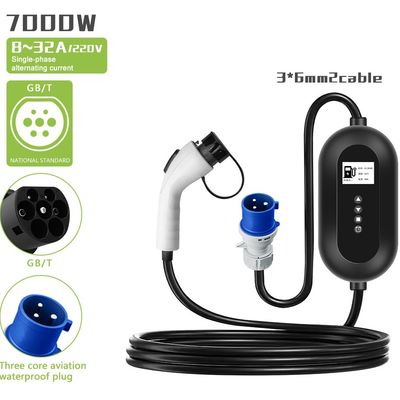 IP65 GBT 32A 220V Single Phase AC Fast Charger For Electric Car EV Charging Station