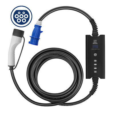 high quality e-mingze 3phase 22KW 32A Portable EV Charger Type 2 CEE Plug Cord Charger car Electric Vehicles with 5M Cable