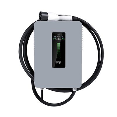 50A Rated Current Wall-Mounted EV DC Charger Floor Stand Optional for Home Electric Vehicle Charging by E-Mingze