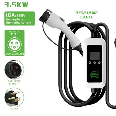 Energy Vehicle Charging American Standard 16A Output Current EV Car Charger 3.5KW