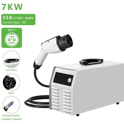 Direct Residential Portable EV Charger 2024 Charging Stations 7KW 32A Fast Speed DC GBT Model with Overcurrent Protection