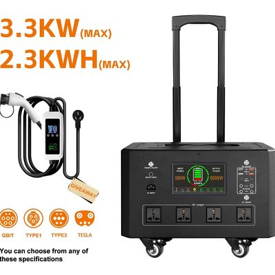 Emergency Road Rescue Home EV Charging Station With Battery Storage Overvoltage Protection