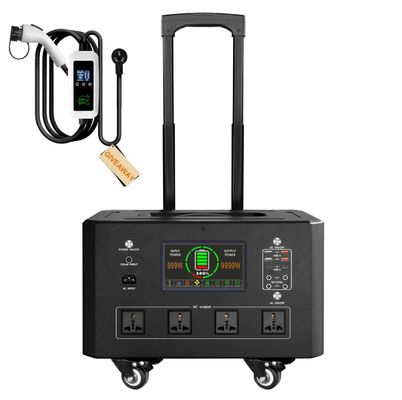 High Capacity 2304Wh 3500W Portable EV Fast Charger Station for Electric Car
