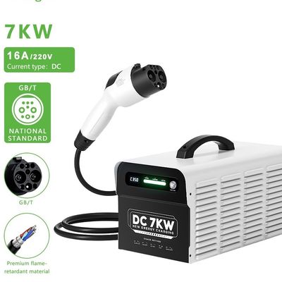 Standard CCS/GBT/CHAdeMO/TESLA 7KW Portable DC Charger 220V Fast Electric Car EV Charging Station with 32A Output Current