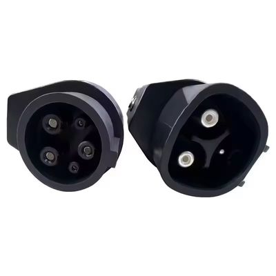 Black 7KW 32 Amp T To J1772 Charging Adapter NACS Connector Socket Switch Adapter EV Charger Converter with SAE plug