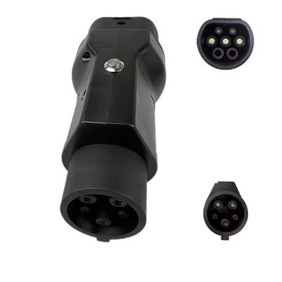 Voltage Max 250V AC 7 Hole Ev Charging Connector Black Ev Charger Adapter 32A GBT To Type1 J1772 Ev Adapter