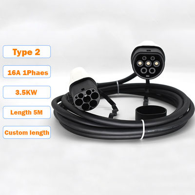 Ev Charger Extension Charging Cable 7KW EV Connecting Cable 32A Type2 To Type2 Extendable