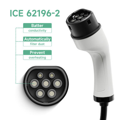 Overvoltage Protection Energy Vehicles Charging Adapter Cable Type2 To Type 2 IEC62196 For Evse