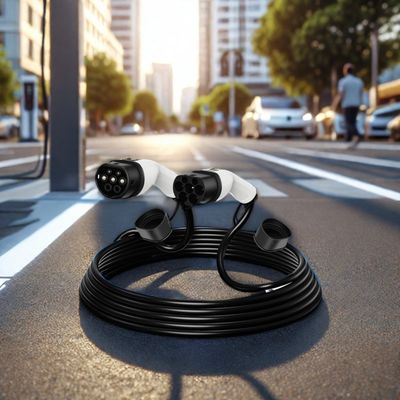 Portable 16A Type2 To Type2 Connecting Cable 3.5KW Dual-Ended EV Charger Adapter Cable