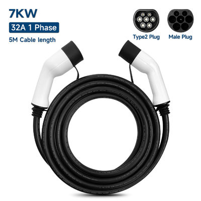 E-mingze High Quality 32A Electric Vehicle Charging Cable 7KW  Electric Vehicle Charger Extension Cable New Type2