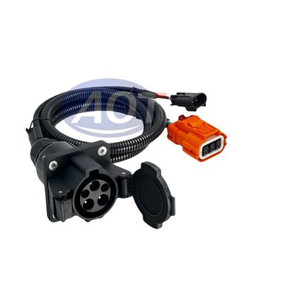 Custom Amp 633063 Aptiv 13510099 Connector Y Cable AOTAI 80A J1772 Type1 EV Charging Inlet