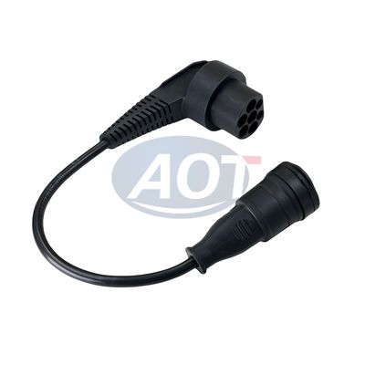 EV Charger V2L Cable adapter Type 2 Male 16A 1 Phase 1 EU Socket Plug with 50cm Charger Cable Degree of protection IP44
