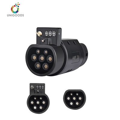 GBT Double Female Ev Charger Adapter Female Type 2 To GBT Ev Adapter AC250V 32A Type2 Mennekes