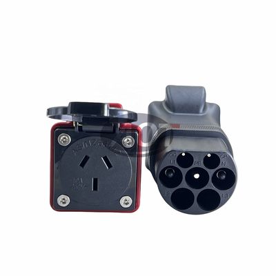 BLACK AOTAI Type2 to AC 220V 7KW Adaptor for Type2 Charger Station Type2 to AU Type I socket charging Discharger