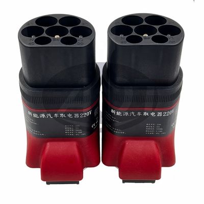 16A EV Charger Adapter Type 2 to Schuko Adapter Black EV Adapter for Hyundai Ioniq 5 High Temperature Resistant PC