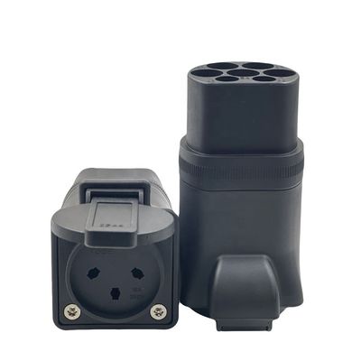 High Temperature Resistant PC Portable EV Conversion Charging Plug Socket Electric Car Side Discharge Plug Gbt 16A TYPE2 Male to Israel Socket