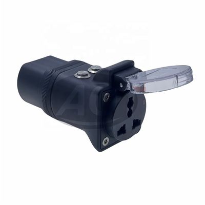 IP44 High Temperature Resistant PC Discharge V2L Type 2 to Schuko Plug EV Charger Adapter EVSE IEC62196 Plug with Switch