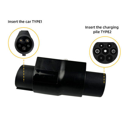 e-mingze Type2 to Type1 EV Charging Adaptor Secure Your Charging with Antiflaming Fireproof Rubber Hose