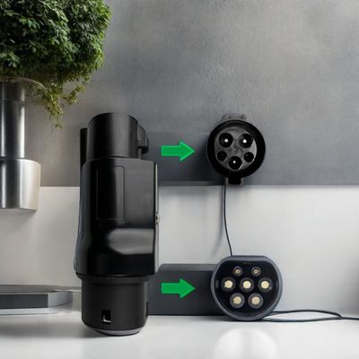 EVSE Adapter 32A Electric Vehicle Car EV Charger Connector Adaptor Type1 to Type2 Ev Charger Adapter for Replace/Repair