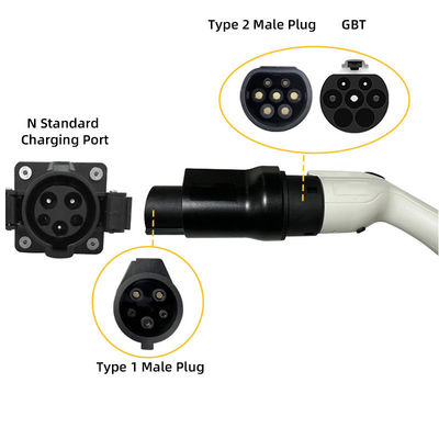 E-Mingze New Energy Car Charger Adapter EV Charging Pile GB/T J1772 to Type1 32A AC Plug Ev Charger Adapter