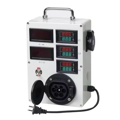Customized Type 2 EV Vehicle Charger Simulator With 32A/16A Rated Current Outlet