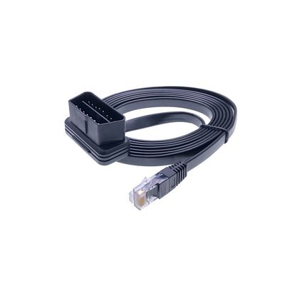 PA66 GF ABS PC Material RJ45 Diagnostic Cable OBD2 16PIN OBD Male Connector to RJ45 Connector OBDII Adapter Extension Flat Cable