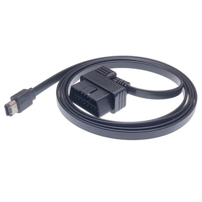 1990-1996 OBD2 Extension Cable 12V Right Angle OBD 16PIN OBDII Male to IEEE1394 Female Flat Cable Normal Length 30cm Custom