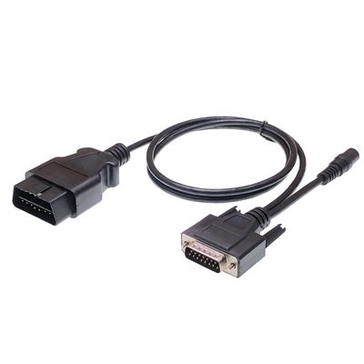 VOLVO Car Fitment 50cm DB15 to OBD2 OBD II DC Plug Splitter Extension Y J1962 16 Pin Cable Male to Dual Female Cord Adapter