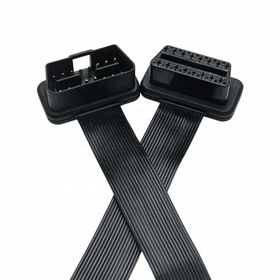 16pins Connected Fully AOTAI OBD-II Low Profile OBD 2 OBD ii Male to Female Ribbon Extension Diagnostic Cable for ALL CAR