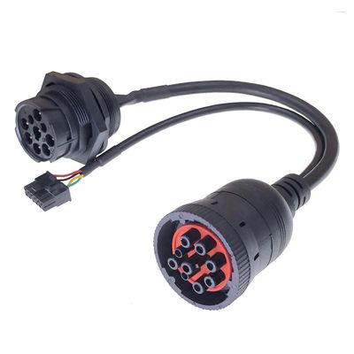 12V/24V Custom Assembly Overmolding Deutsch 9 PIN J1939 Male to J1939 Female and Molex 3.0 2x6 12P Housing Cable