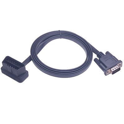 OBD2 Extension Cable Normal Plug Material PA66 GF 12V 24V 16Pin Male To DB9 RS232 Diagnostic Vehicle Data Cable