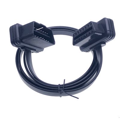 OBD2 Extension Cable Male to Female Diagnostic Tool with PA66 GF ABS PC Normal Plug Material and Black Color