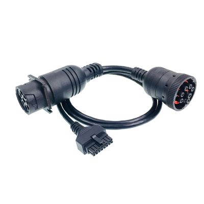 AOTAI Overmolding Black Type 1 J1939 9PIN Deutsch Male to Female with Molex 2X5 10PIN Connector Y Splitter Cable Offer Drawing