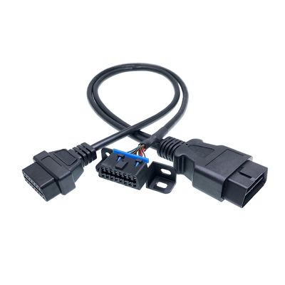 Cable size 1M 16 pin OBD OBDII OBD2 Splitter Y type Cable J1962 Male to Dual Female Cable For GPS Tracking Device
