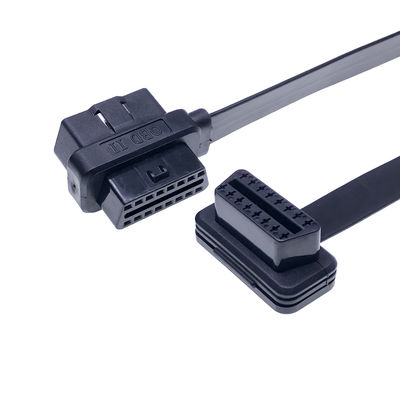 PA66 GF ABS PC Material Flat J1962 Full 16 Pin OBD2 Pass Through Car Diagnostic OBD Adapter Extension OBDII Cable for Toyota Benz BMW PC VGA