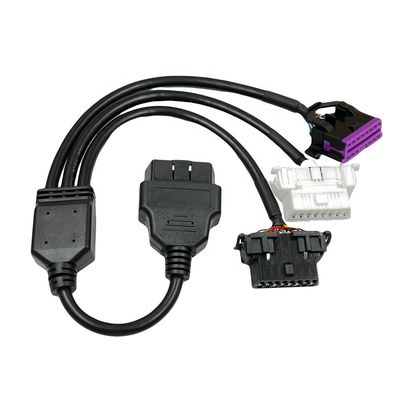 OBD-II Port Replicator Cable 1 Male to 3 Female Extension Cable for OBD Splitter and 3 OBD Ports PA66 GF Material REKORD D