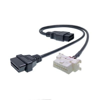 Vehicle OBD2 Y Cable OBD II Splitter OBD Extension Cable Y J1962 16 Pin Cable Male to Dual Female Cord Adapter for Toyota